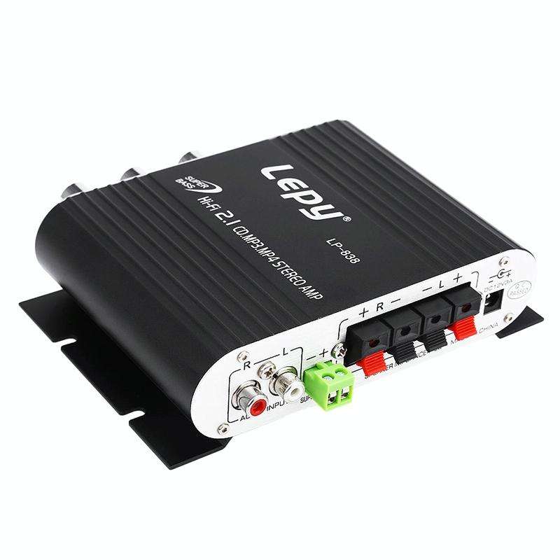 Car 2.1CH HIFI Subwoofer Amplifier Audio, Support MP3(Black)