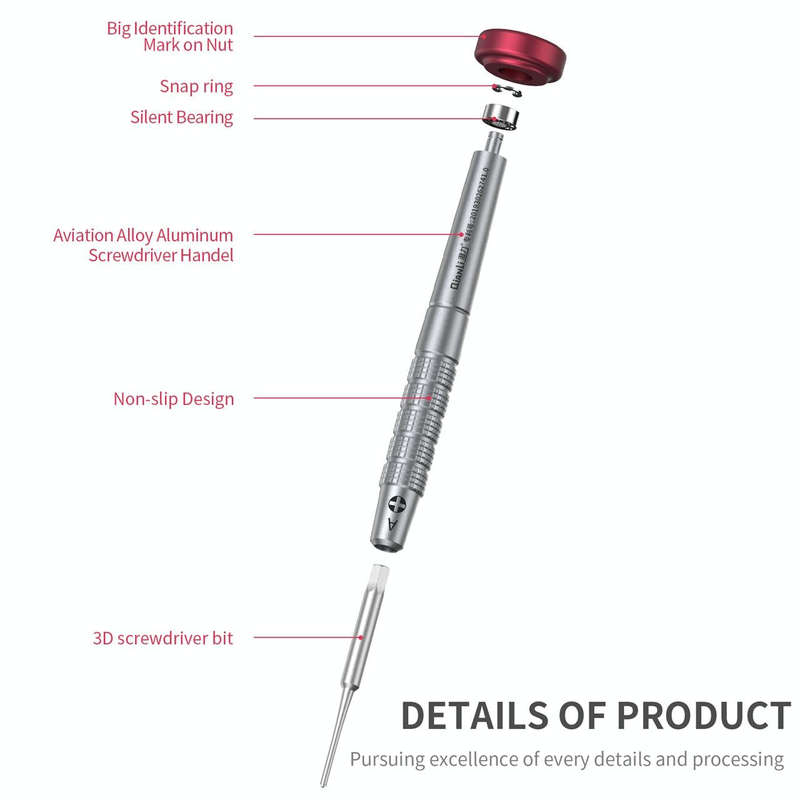 Qianli iFlying 3D Aluminum Handle Anti-slip Screwdriver, Philips