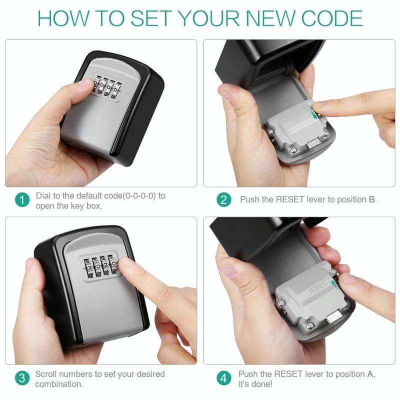 G9 4-digit Password Aluminum Alloy Key Storage Box(Green)