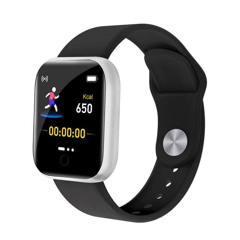 Y68 1.44 inch Smart Watch, Support Heart Rate Blood Pressure Blood Oxygen Monitoring (Silver Black)