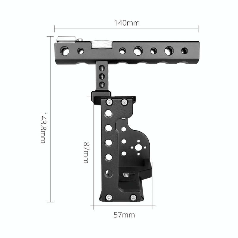 YELANGU C17 YLG0913A Video Camera Cage Stabilizer with Handle for Sony A6600 (Black)