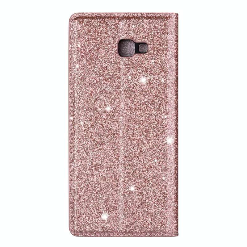 For Samsung Galaxy J4+ Ultrathin Glitter Magnetic Horizontal Flip Leather Case with Holder & Card...