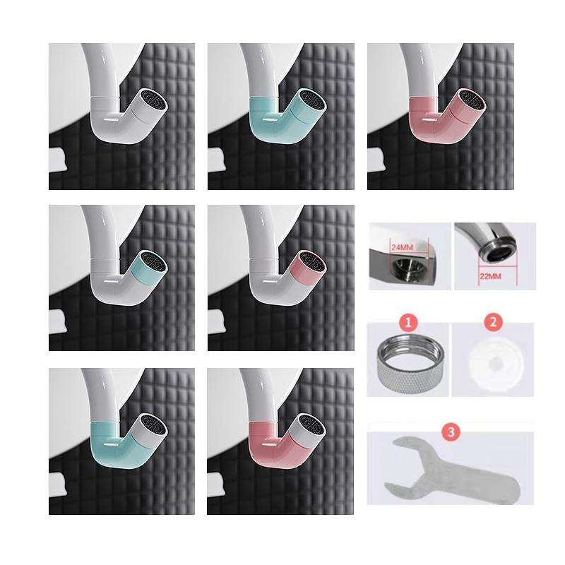 Faucet Extender Splashproof Universal Aerator, Color: Blue White