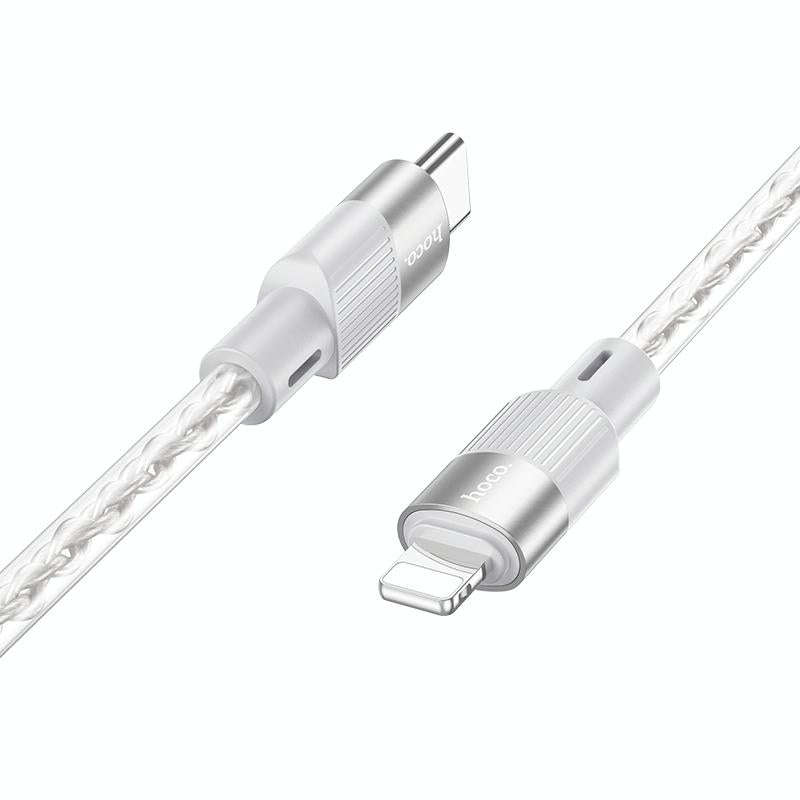 hoco X99 Crystal Junction PD 20W USB-C / Type-C to 8 Pin Silicone Charging Data Cable, Length:1m(...