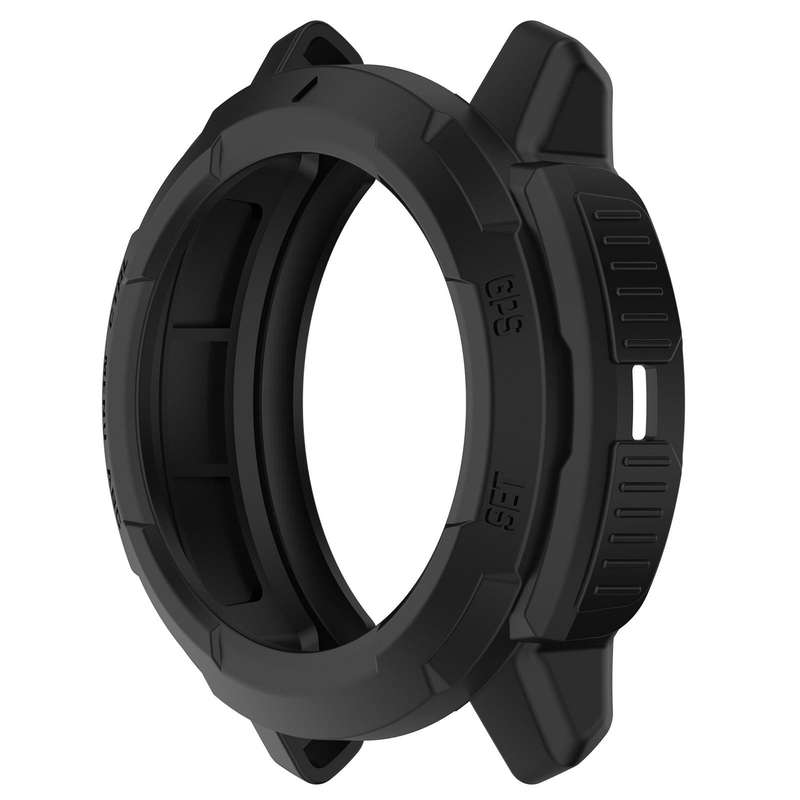 For Garmin Instinct Crossover Armor Hollow Watch Protective Case(Black)