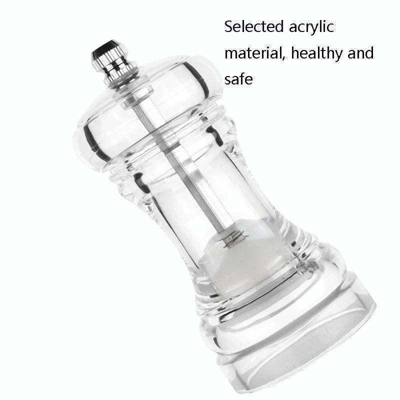 Acrylic Transparent Pepper Grinder Manual Pepper Grinder Ceramic Core Multi-Purpose Seasoning Bot...