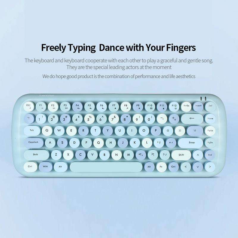 MOFii Candy Punk Keycap Mixed Color Wireless Keyboard and Mouse Set(Green)
