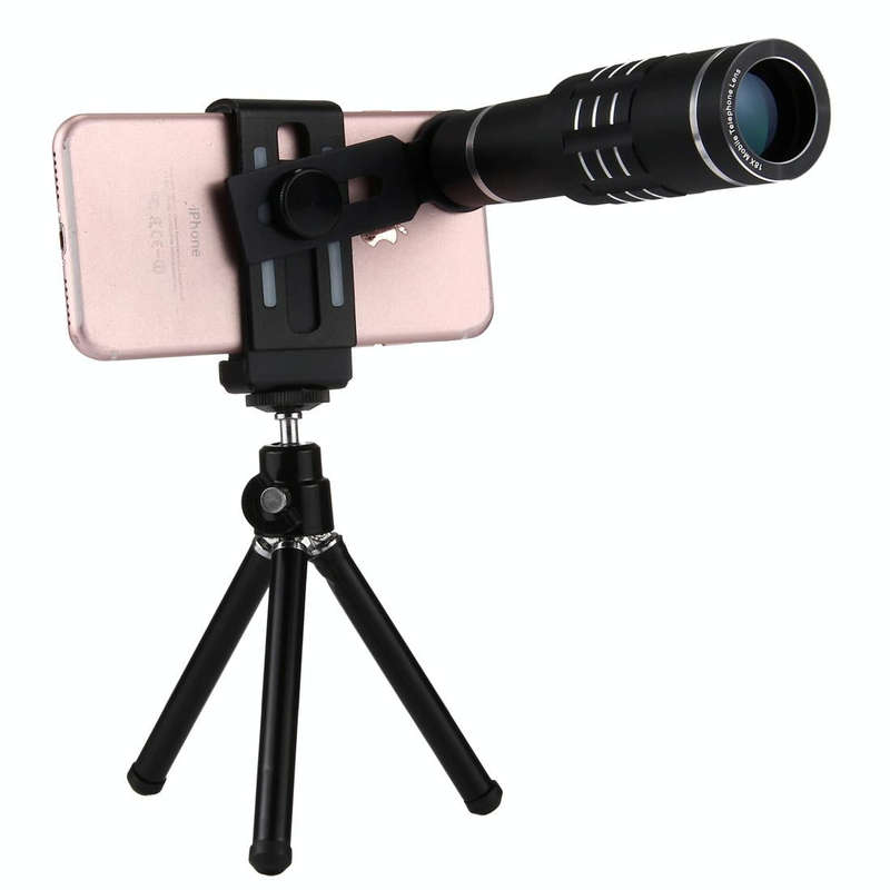Universal 18X Magnification Lens Mobile Phone 3 in 1 Telescope + Tripod Mount + Mobile Phone Clip...