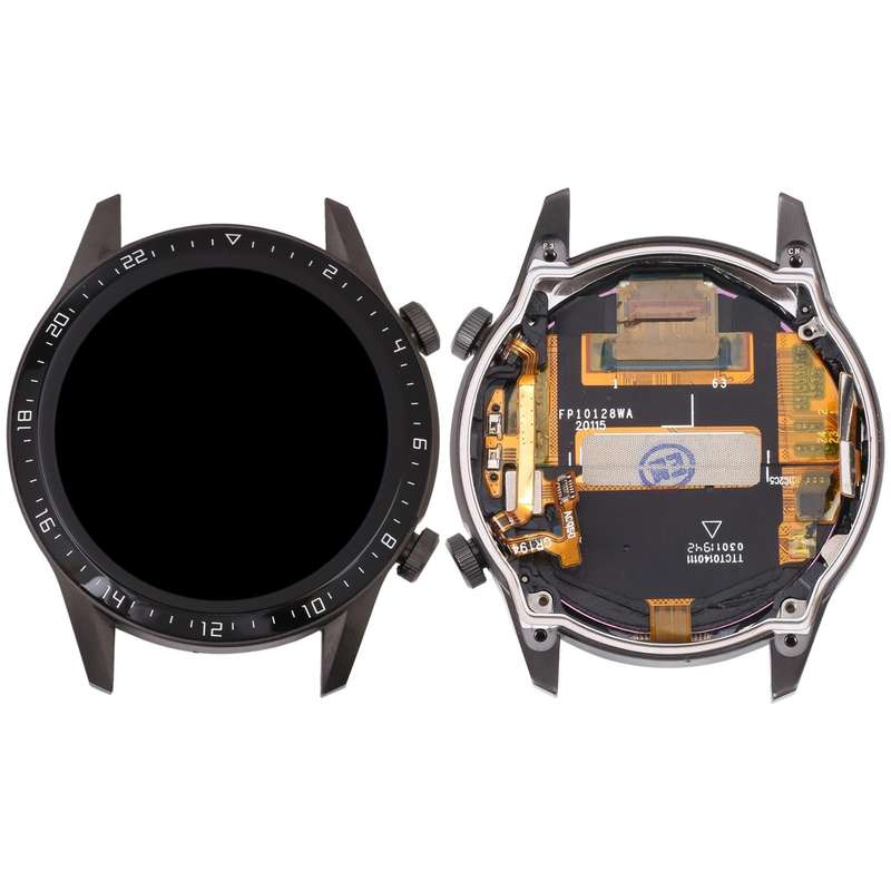 LCD Screen and Digitizer Full Assembly With Frame for Huawei Watch GT 2 46mm(Grey)
