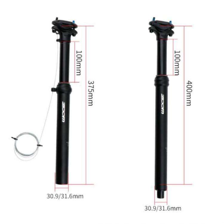 ZOOM Bicycle Wire-Controlled Hydraulic Lift Seat Tube Mountain Bike Seatpost, Size:30.9mm, Specif...