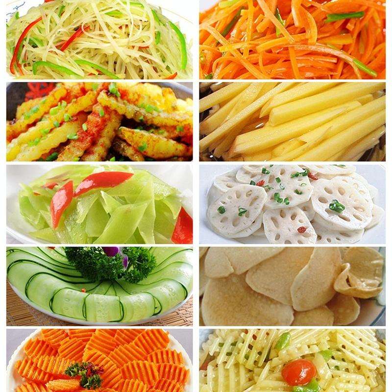 CZ-01 Multifunctional Household Stainless Steel Manual Vegetable Cutting Machine Carrot Potato Gr...