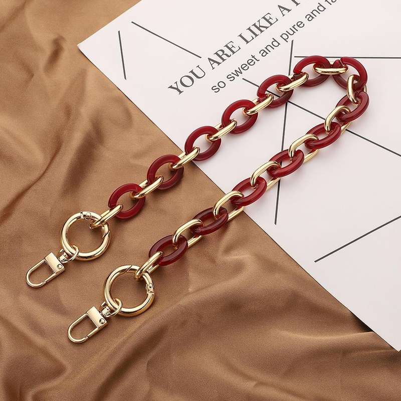 L204 Acrylic Handmade Chain Phone Lanyard with Gasket, Model:L204-3HS-60cm