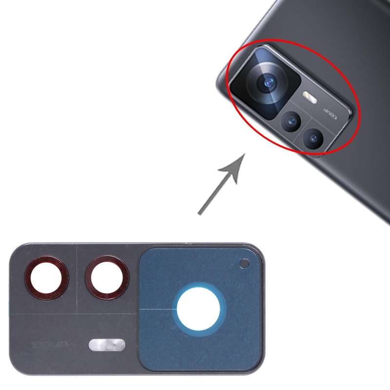 Original Back Camera Lens Frame for Xiaomi 12T (Black)