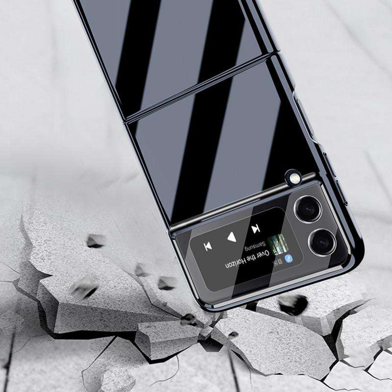 For Samsung Galaxy Z Flip3 5G GKK UV Porcelain Full Coverage Phone Flip Case(White)