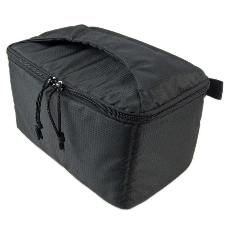 Water-resistant DSLR Padded insert Case Waterproof Zipper Removable Partition Camera Bags(Dark Grey)