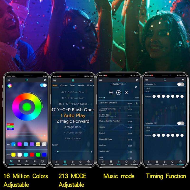 2.4G Remote Control LED Symphony Marquee Light Strip, Length: 4m 56 LEDs