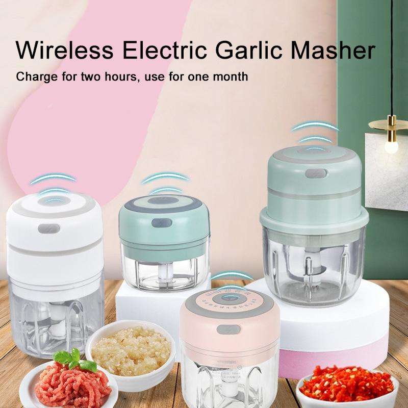 ZM-14 Household Mini Wireless Electric Garlic Masher, Colour: High Cup White 250ml