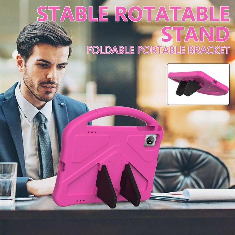 For Blackview Tab 8 2020 EVA Shockproof Tablet Case with Holder(Rose Red)
