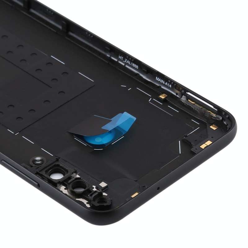 Original Battery Back Cover with Camera Lens Cover for Huawei Y6p(Black)