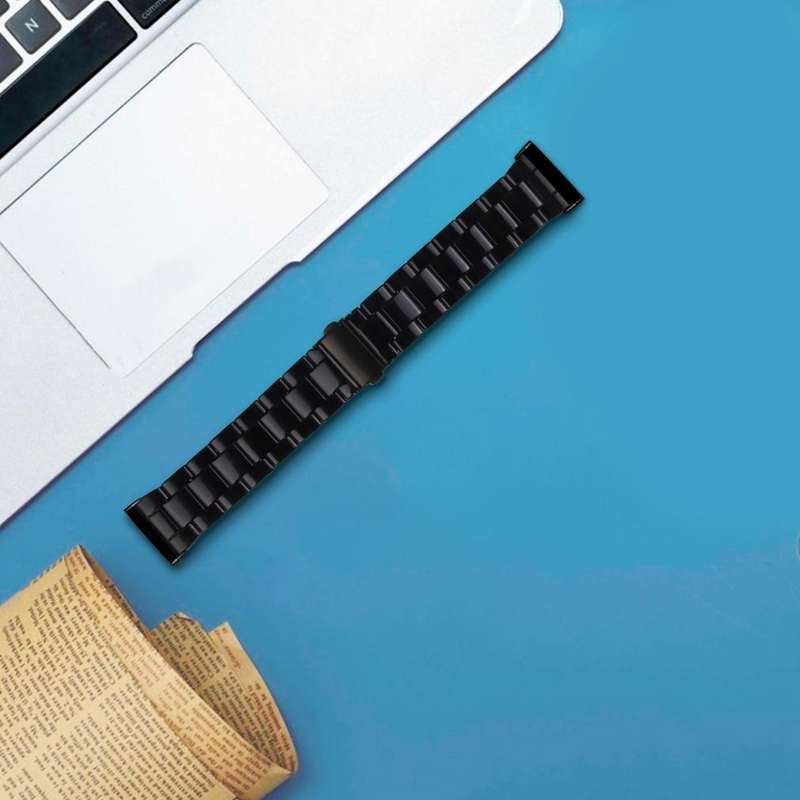 For Fitbit Versa 4 / Sense 2 Universal Resin Watch Band(Black)