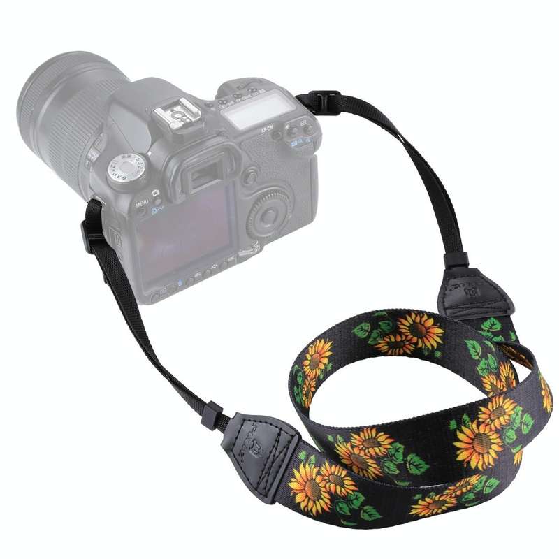 PULUZ Retro Ethnic Style Multi-color Series Sunflower Shoulder Neck Strap Camera Strap for SLR / ...