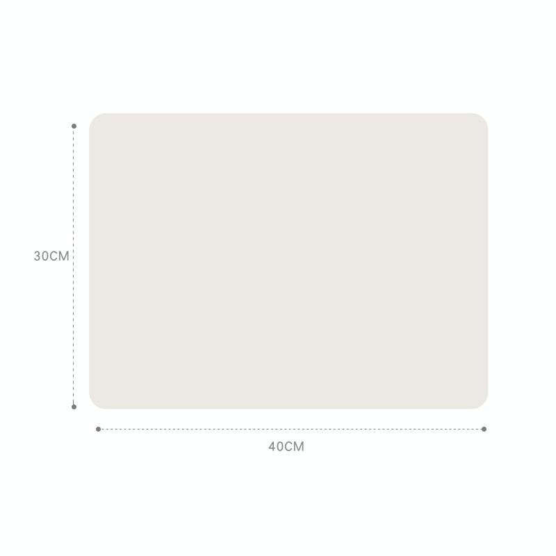 Nordic Style Food Grade Silicone Pad Tableware Environmental Insulation Pad Placemat(Beige)