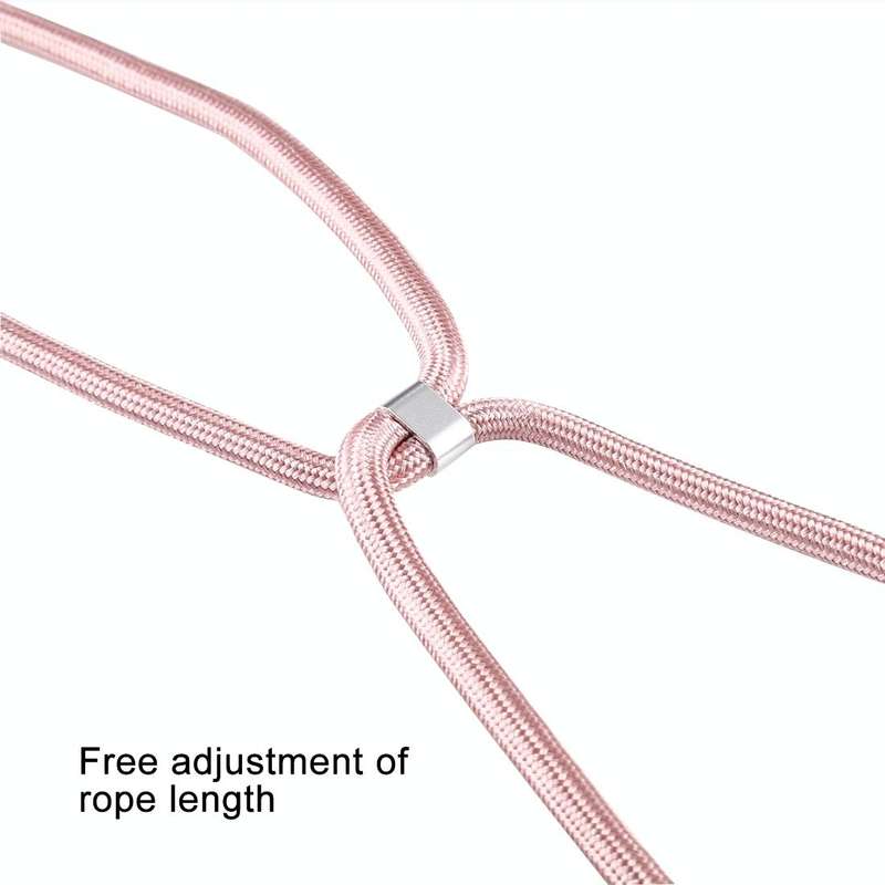 For iPhone XS Max Candy Color TPU Protective Case with Lanyard(Pink)