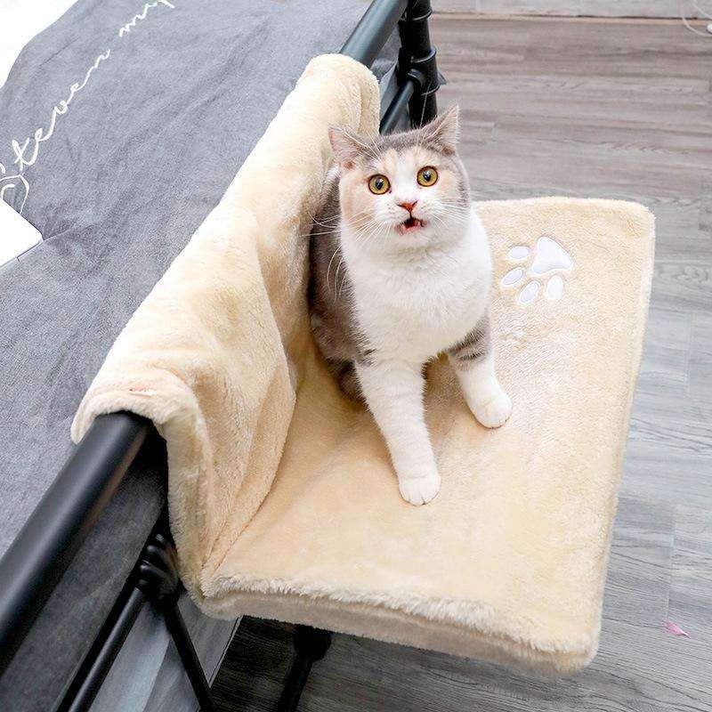 Cat Hanging Hammock Universal Window Sill Nest for All Seasons(Beige)