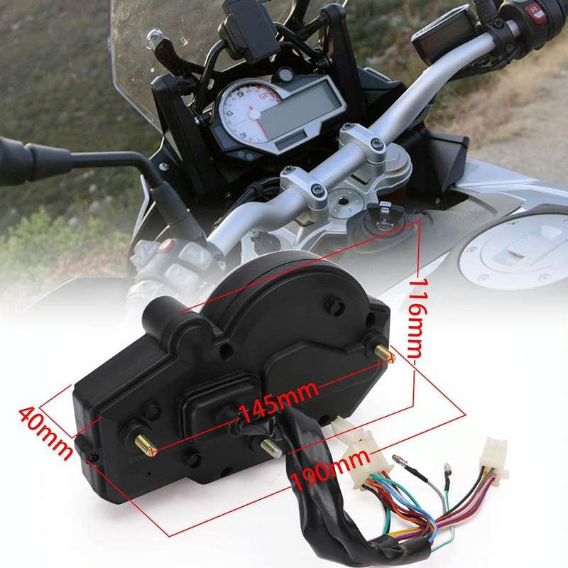 Speedpark Universal Motorcycle Instrument Colorful LED LCD N1-6 Speedometer Odometer Tachometer