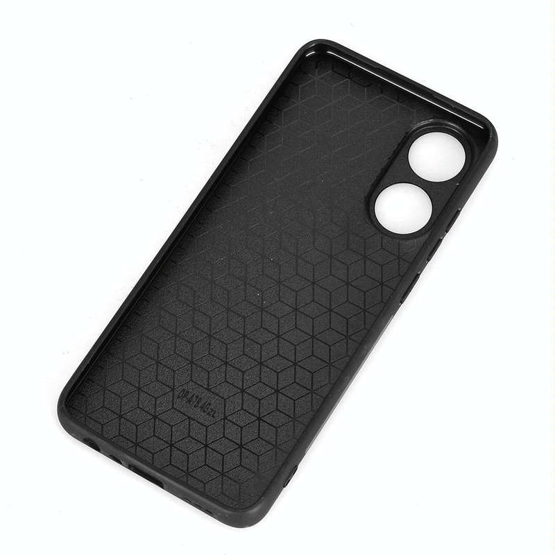 For OPPO A78 4G Cow Pattern Sewing Back Cover Phone Case(Blue)