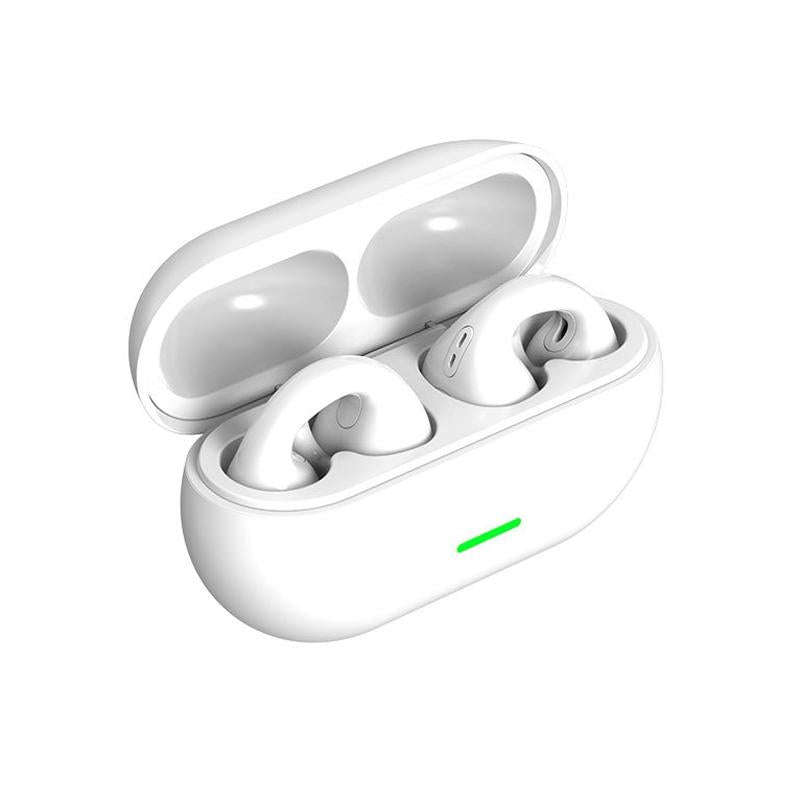 BT12 Wireless Bluetooth Ear Clip Sport Noise Reduction Headphones(White)