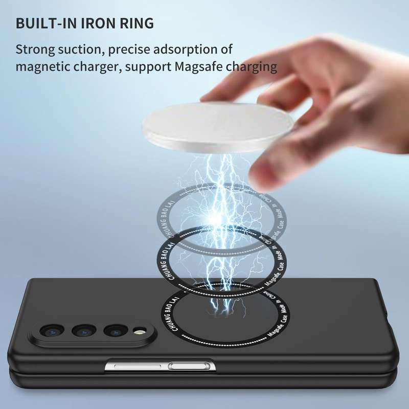 For Samsung Galaxy Z Fold3 5G Magsafe Magnetic Folding PC Phone Case(Black)