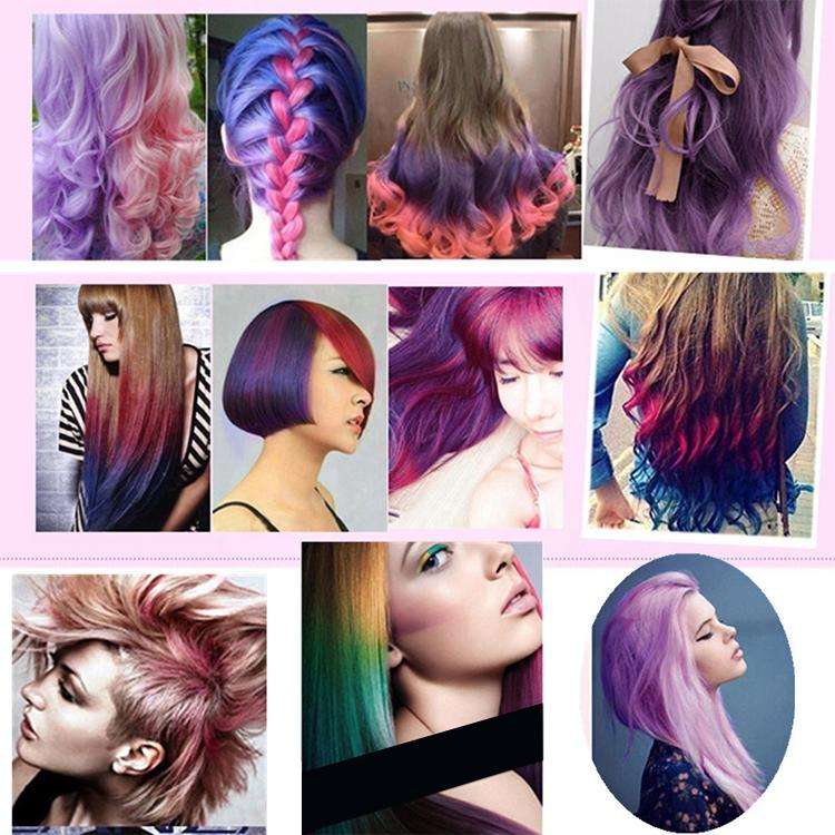One-time Hair Temporary Color Hair Dye Non-toxic DIY Hair Color Mascara Dye Cream Hair(Red)