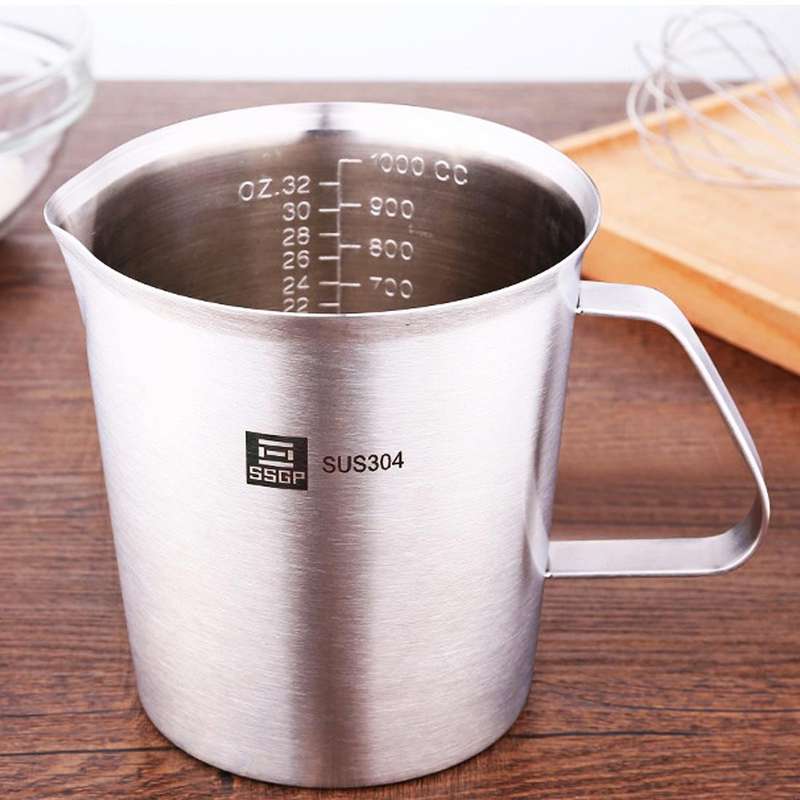 SSGP Kitchen Cooking Tool Stainless Steel Graduated Measuring Cups, Size: 17*15cm, 2000ml