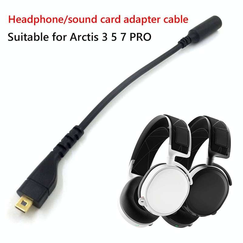 For SteelSeries Arctis 3 5 7 Pro Headphone Sound Card Adapter Cable Audio Cable(B Style)