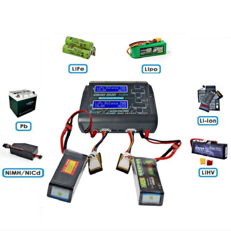 HTRC C240 Balanced Lithium Battery Charger Remote Control Airplane Toy Charger, Specification:EU ...