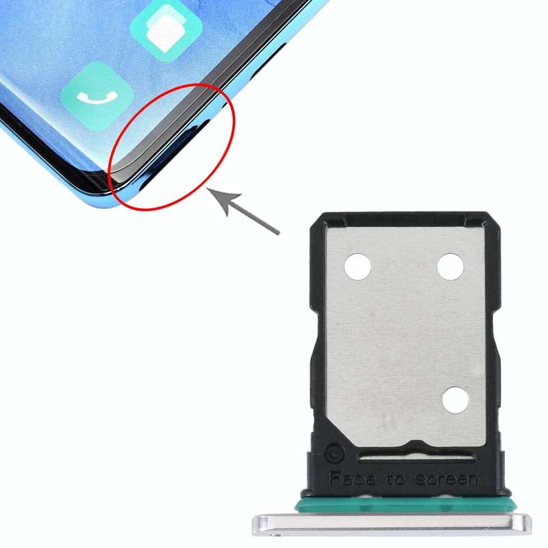 For OPPO Reno5 Pro 5G SIM Card Tray + SIM Card Tray (Silver)