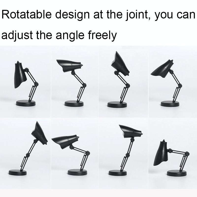 LED Foldable Mini Magnetic Desk Lamp with Clip(LD01 Black)