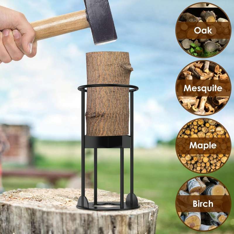 Cross Firewood Kindling Splitter Manual Log Splitter with Carbon Steel Cutter Head, Model: Large ...