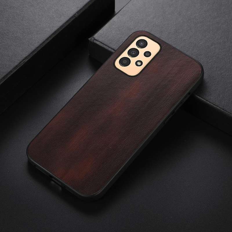 For Samsung Galaxy A13 4G Yellow Cow Texture PU Phone Case(Coffee)