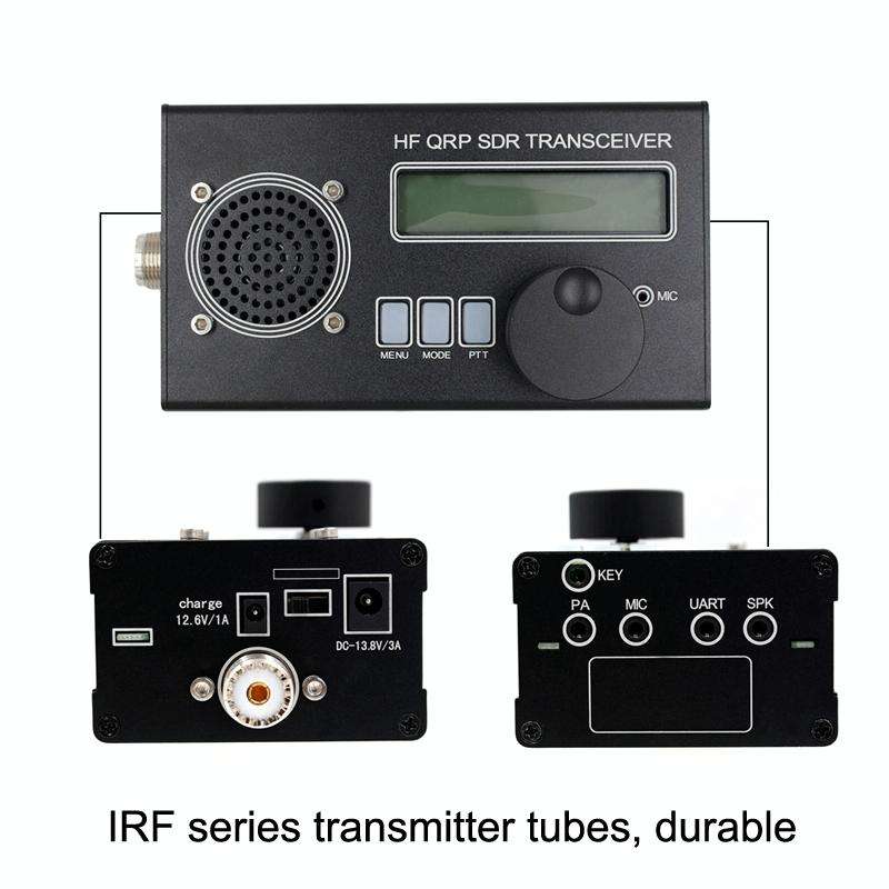 Mini 8 Band SSB/CW QRP Transceiver For Ham Radio, Style: Host + Hand Mi + EU