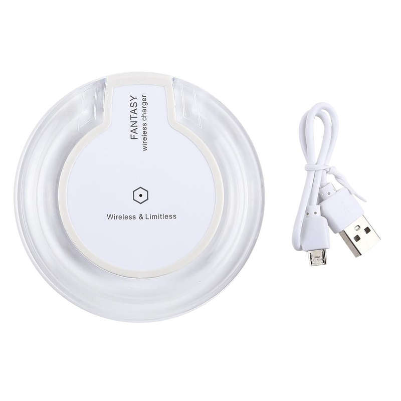 FANTASY 5V 1A Output Qi Standard Ultra-thin Wireless Charger with Charging Indicator, Support QI ...