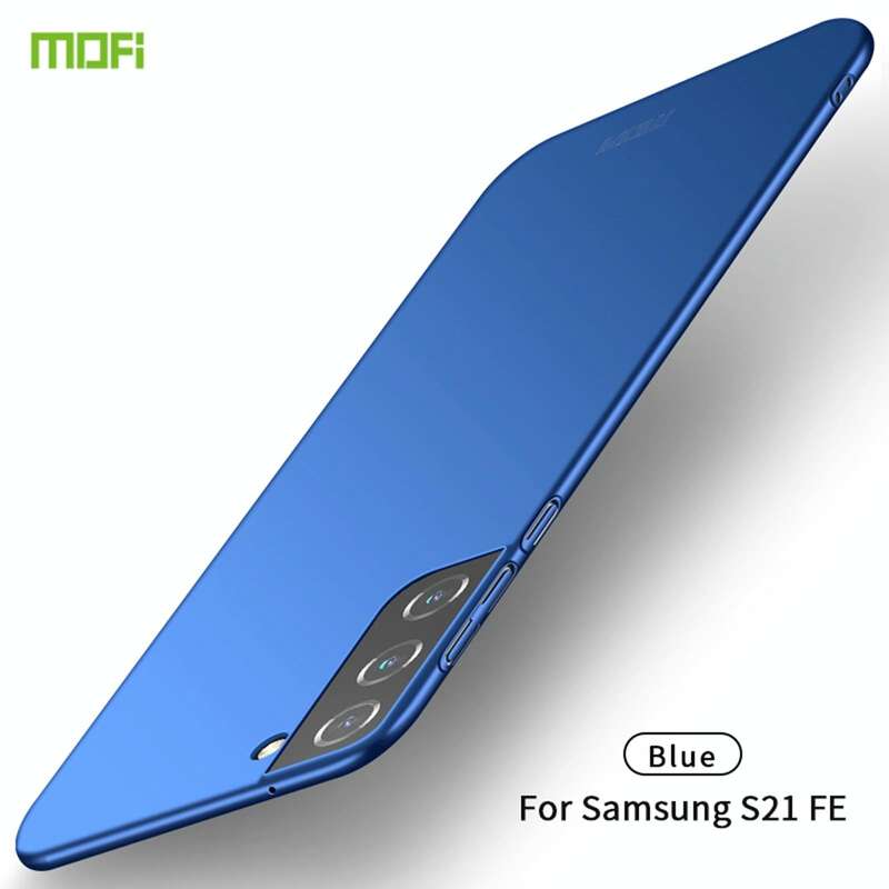 For Samsung Galaxy S21 FE MOFI Frosted PC Ultra-thin Hard Case(Blue)