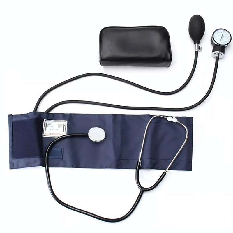 Manual Blood Pressure Watch With Stethoscope Double Tube Double Head Old Sphygmomanometer Arm Typ...