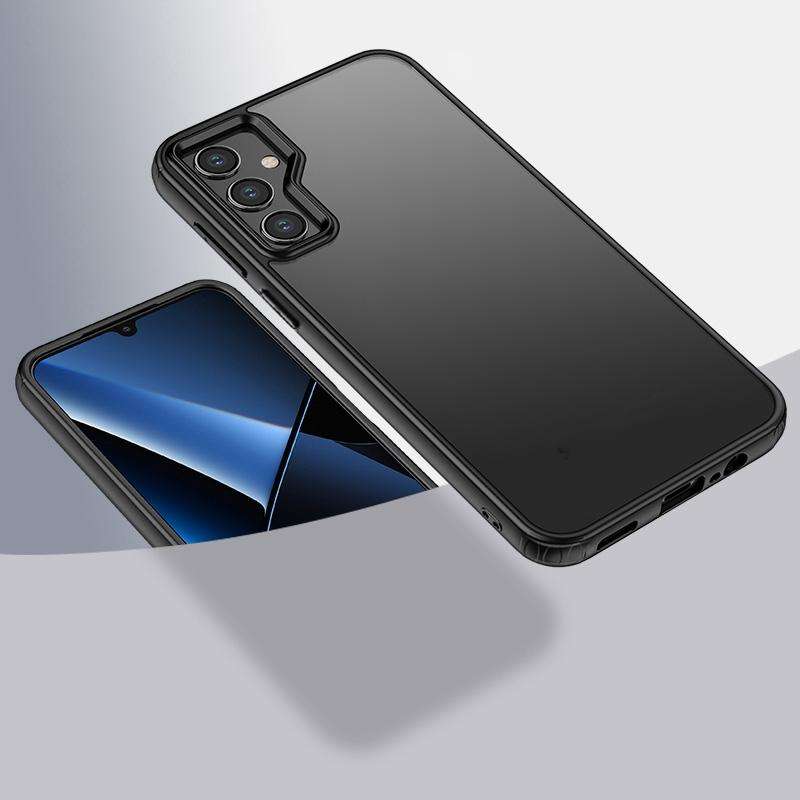 For Samsung Galaxy A54 5G Armor Clear TPU Hard PC Phone Case(Matte Black)
