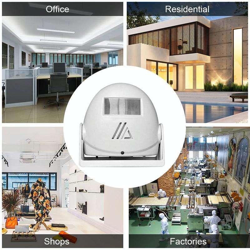 Wireless Intelligent Doorbell Infrared Motion Sensor Voice Prompter Warning Door Bell Alarm(Blue)