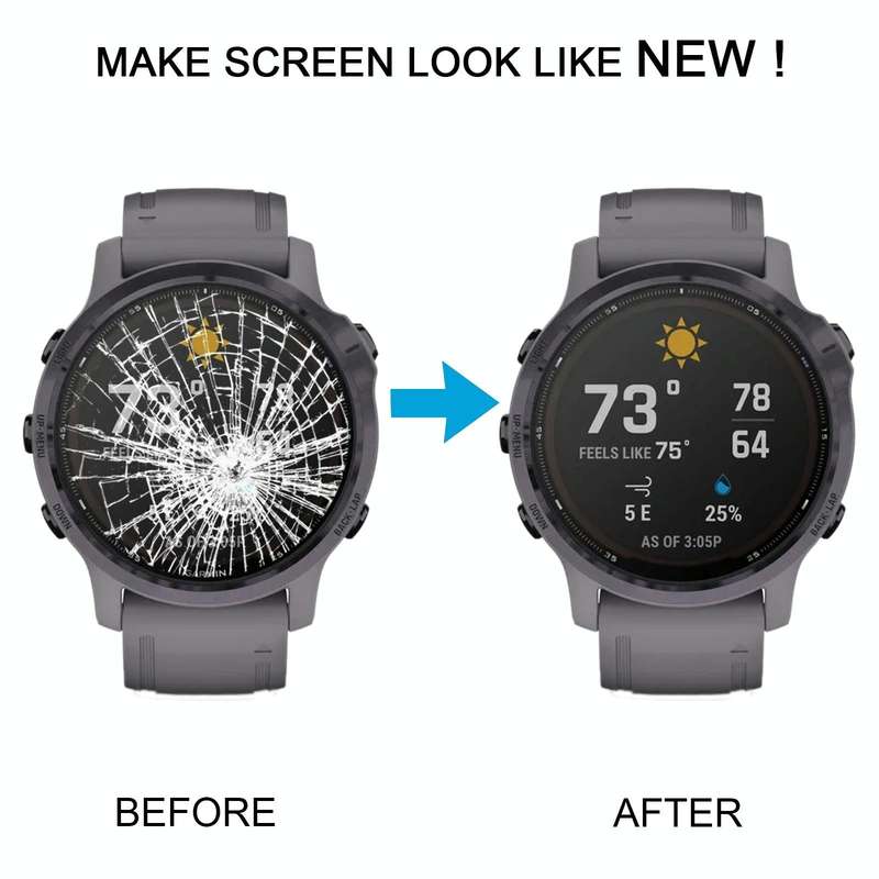 For Garmin Fenix 6S Pro LCD Screen Digitizer Full Assembly With Frame (Black)