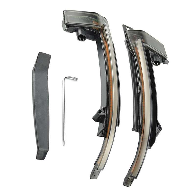 1 Pair For Audi A4 B8 Car Dynamic LED Turn Signal Light Rearview Mirror Flasher Water Blinker (Tr...