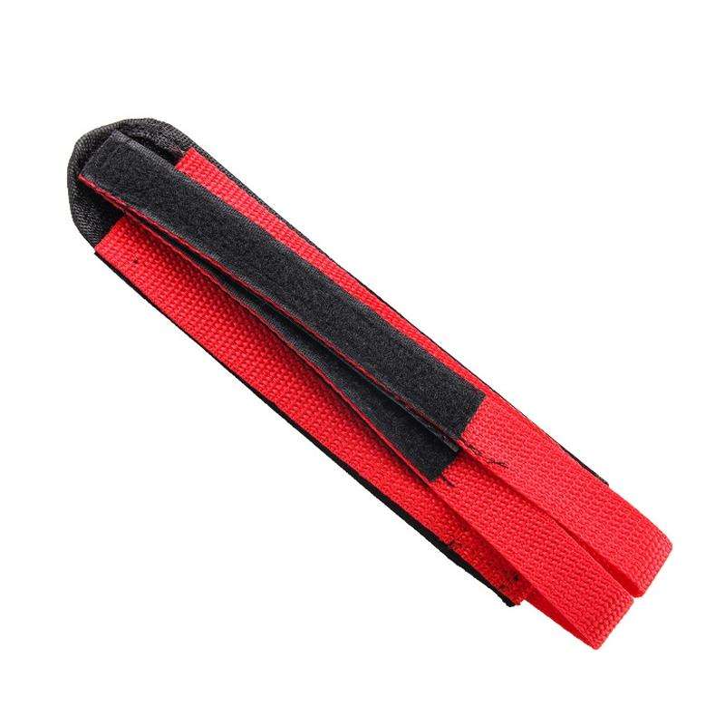 2 PCS Bicycle Pedals Bands Feet Set With Anti-slip Straps Beam Foot(Red)