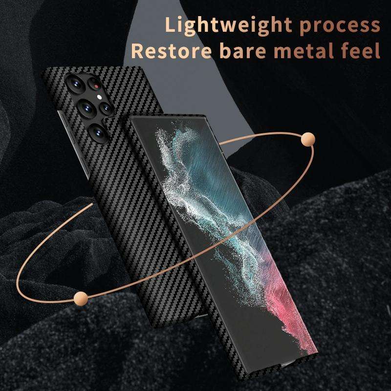 For Samsung Galaxy S21 Plus 5G Carbon Fiber Texture MagSafe Magnetic Phone Case(Black)